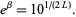  e^beta=10^(1/(2L)). 