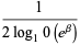 1/(2log_10(e^beta))