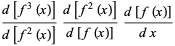 (d[f^3(x)])/(d[f^2(x)])(d[f^2(x)])/(d[f(x)])(d[f(x)])/(dx)