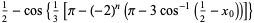 1/2-cos{1/3[pi-(-2)^n(pi-3cos^(-1)(1/2-x_0))]}