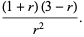  ((1+r)(3-r))/(r^2). 