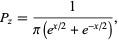  P_z=1/(pi(e^(x/2)+e^(-x/2))), 