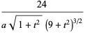 (24)/(asqrt(1+t^2)(9+t^2)^(3/2))