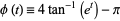  phi(t)=4tan^(-1)(e^t)-pi 