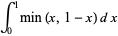 int_0^1min(x,1-x)dx
