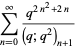 sum_(n=0)^(infty)(q^(2n^2+2n))/((q;q^2)_(n+1))