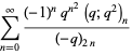 sum_(n=0)^(infty)((-1)^nq^(n^2)(q;q^2)_n)/((-q)_(2n))