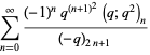 sum_(n=0)^(infty)((-1)^nq^((n+1)^2)(q;q^2)_n)/((-q)_(2n+1))