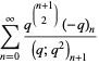 sum_(n=0)^(infty)(q^((n+1; 2))(-q)_n)/((q;q^2)_(n+1))