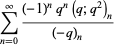 sum_(n=0)^(infty)((-1)^nq^n(q;q^2)_n)/((-q)_n)