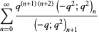sum_(n=0)^(infty)(q^((n+1)(n+2))(-q^2;q^2)_n)/((-q;q^2)_(n+1))