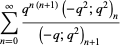 sum_(n=0)^(infty)(q^(n(n+1))(-q^2;q^2)_n)/((-q;q^2)_(n+1))