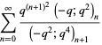 sum_(n=0)^(infty)(q^((n+1)^2)(-q;q^2)_n)/((-q^2;q^4)_(n+1))