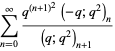 sum_(n=0)^(infty)(q^((n+1)^2)(-q;q^2)_n)/((q;q^2)_(n+1))