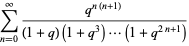 sum_(n=0)^(infty)(q^(n(n+1)))/((1+q)(1+q^3)...(1+q^(2n+1)))