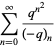 sum_(n=0)^(infty)(q^(n^2))/((-q)_n)
