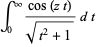 int_0^infty(cos(zt))/(sqrt(t^2+1))dt