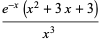 (e^(-x)(x^2+3x+3))/(x^3)