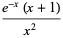 (e^(-x)(x+1))/(x^2)