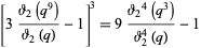  [3(theta_2(q^9))/(theta_2(q))-1]^3=9(theta_2^4(q^3))/(theta_2^4(q))-1 