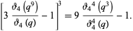  [3(theta_4(q^9))/(theta_4(q))-1]^3=9(theta_4^4(q^3))/(theta_4^4(q))-1. 