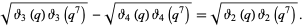  sqrt(theta_3(q)theta_3(q^7))-sqrt(theta_4(q)theta_4(q^7))=sqrt(theta_2(q)theta_2(q^7)). 