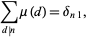sum_ (د | N) مو (د) = delta_ (N1)،