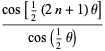 (cos[1/2(2n+1)theta])/(cos(1/2theta))