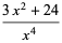 (3x^2+24)/(x^4)