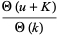 (Theta(u+K))/(Theta(k))