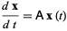  (dx)/(dt)=Ax(t) 