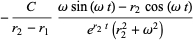 -C/(r_2-r_1)(omegasin(omegat)-r_2cos(omegat))/(e^(r_2t)(r_2^2+omega^2))