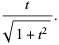 t/(sqrt(1+t^2)).
