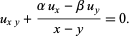  u_(xy)+(alphau_x-betau_y)/(x-y)=0. 