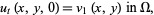  u_t(x,y,0)=v_1(x,y)  in Omega, 