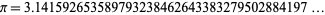  pi=3.141592653589793238462643383279502884197... 