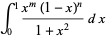 int_0^1(x^m(1-x)^n)/(1+x^2)dx