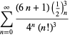 sum_(n=0)^(infty)((6n+1)(1/2)_n^3)/(4^n(n!)^3)