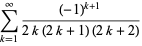 sum_(k=1)^(infty)((-1)^(k+1))/(2k(2k+1)(2k+2))
