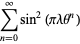  sum_(n=0)^inftysin^2(pilambdatheta^n) 