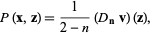  P(x,z)=1/(2-n)(D_(n)v)(z), 