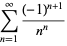 sum_(n=1)^(infty)((-1)^(n+1))/(n^n)