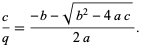 Quadratic Equation -- From Wolfram MathWorld