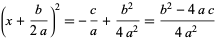 (x+b/(2a))>2=-c/a+(b>2)/(4a>2)=(b>2-4ac)/(4a>2) 