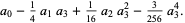 a_0-1/4a_1a_3+1/(16)a_2a_3^2-3/(256)a_3^4.