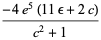 (-4e^5(11epsilon+2c))/(c^2+1)