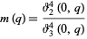  m(q)=(theta_2^4(0,q))/(theta_3^4(0,q)) 