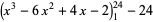 (x^3-6x^2+4x-2)_1^(24)-24