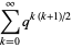 sum_(k=0)^(infty)q^(k(k+1)/2)