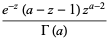(e^(-z)(a-z-1)z^(a-2))/(Gamma(a))
